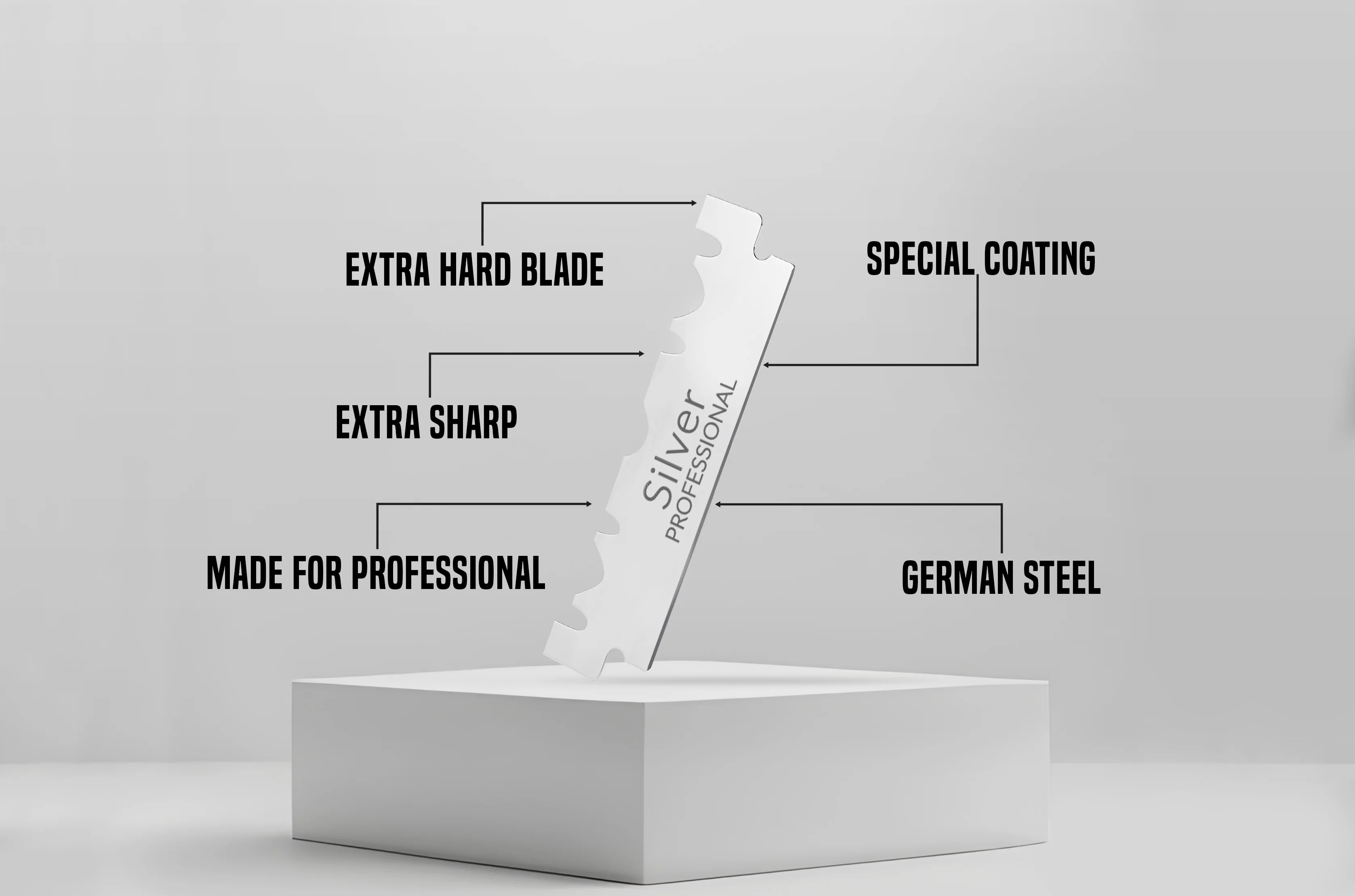 Silber - Einschneidige Rasierklingen - 100 Stück